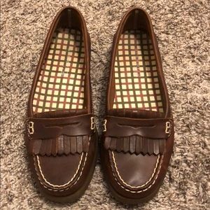 SPERRY Leather Fringe Loafers- Women Size 8